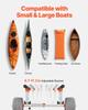Kayak Cart, 158.8 kg Load Capacity, Kayak Trolley with 30.5 cm Inflatable PU Tires & 2 Straps, Assembles & Disassembles Within Seconds, Paddle Board