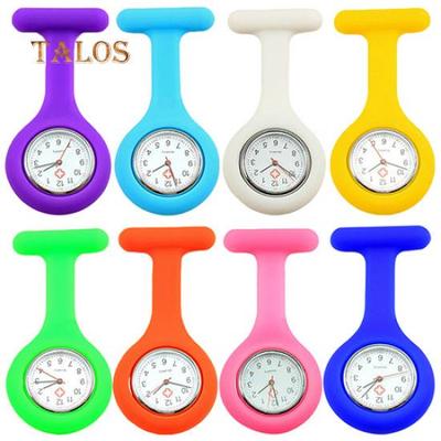 Orologio da infermiera con movimento al quarzo a tunica da taschino con spilla, morbido e flessibile in silicone, con movimento al quarzo