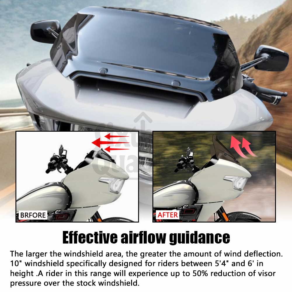 12 "  Motorcycle Accessories Windscreens/Wind Deflectors Black For Harley 2023-later FLTRXSE and 2024 FLTRX and FLTRXSTSE
