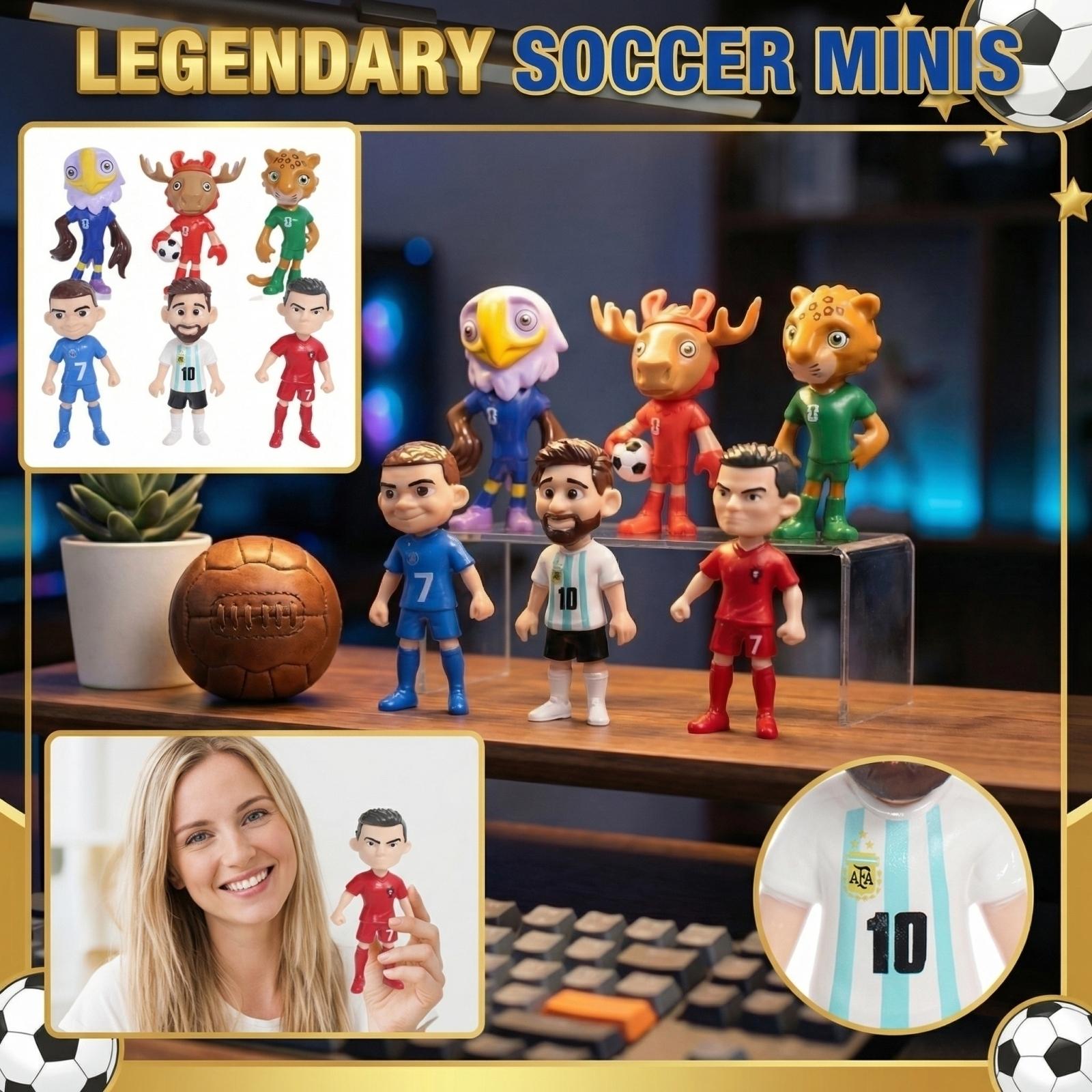 

6PCS Soccer Animal Figurines, Leopard Sports Figures Toys, Cute Collectible Dolls For Kids Gifts & Desktop Decor One Size