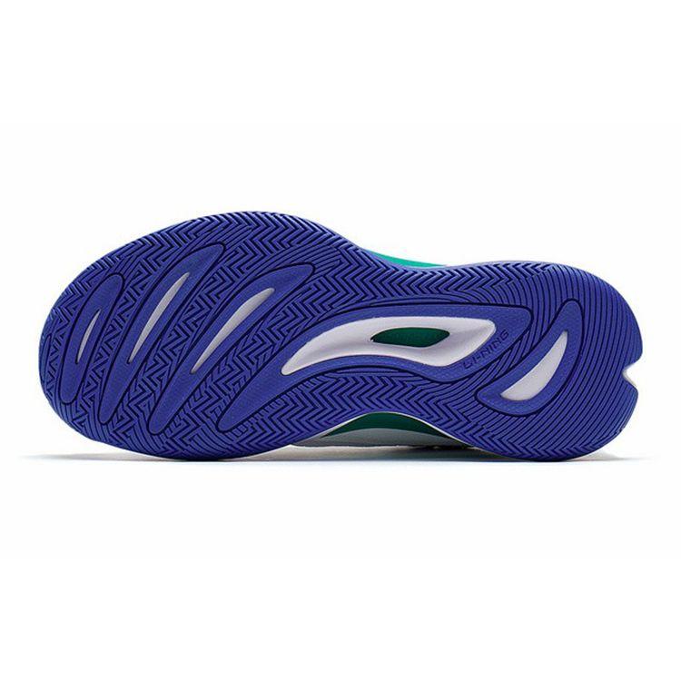Li Ning Youth Pioneer Team 2.5 Comfortable Versatile Non-Slip Mid-Top Basketball Shoes Kids basketball shoes White Green Blue YKBS050-9