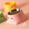 15° Tilted Cartoon Dinosaur Pet Bowl Anti-Knock Leak-proof Dog Water Feeders Stainless Steel Detachable Neck Support Feeder
