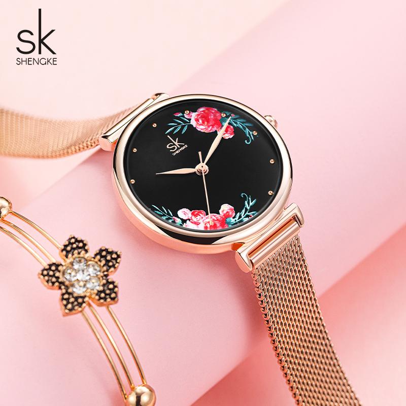 Shengke Original Style Women's Quartz Watches Top Brand Ladies Wristwatches Best Gifts Clock for Wife,Friend,Family