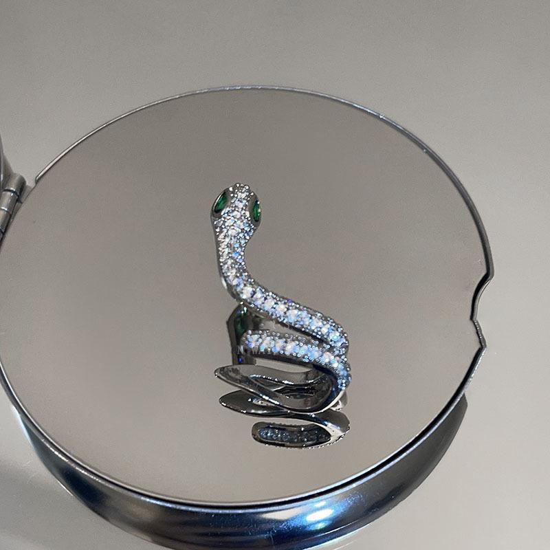 

Серьги-пусеты на год змеи из циркония, персонализированные серьги, серьги в стиле легкой роскоши