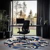 Graafmachine Bedrukte Ronde Vloerkleed Tapijt Stoelkleed Gebiedskleed Entree Deurmatten, voor Kantoorstoel Woonkamer Slaapkamer Keuken.
