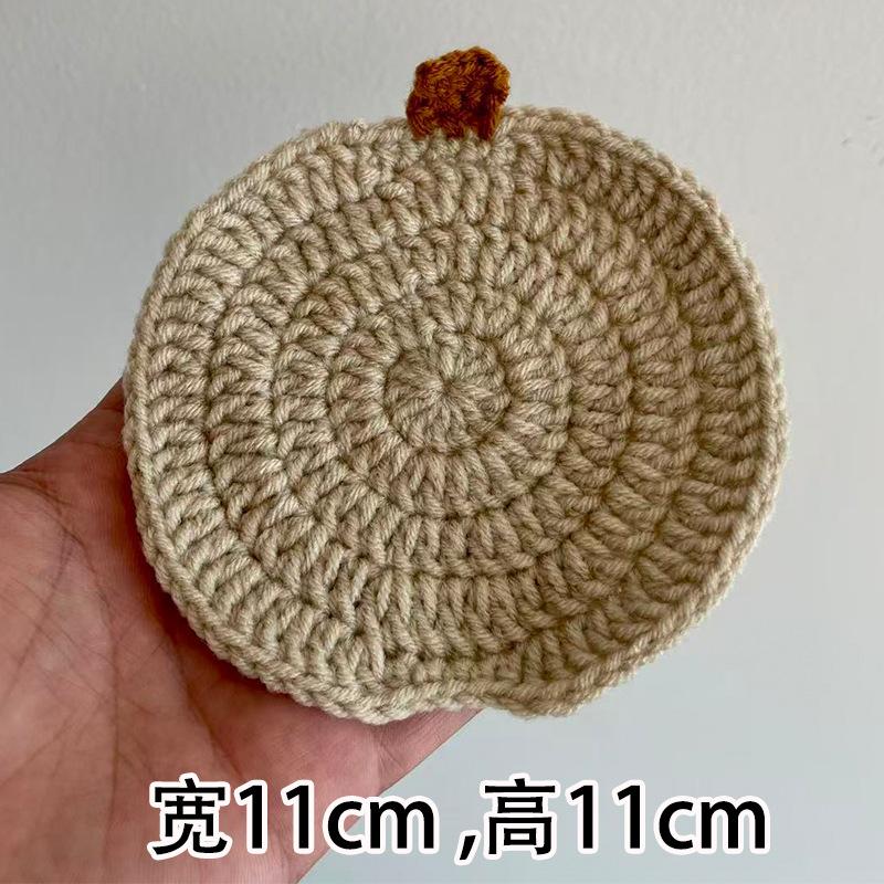 Finished product new cute wind ins small flower coaster placemat thermal insulation mat handmade wool crochet