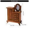 Dollhouses Furniture 1/16 Wood Dressing Table with Working Drawers and Cabinet for Craft Model Project Scene Decoration