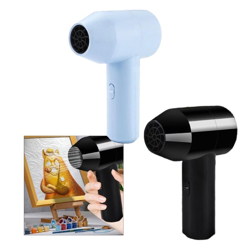 12V Small Air Fan Mini Jet Blower Handheld and Rechargeable for Students Painting Dryer BBQ Blower Camping