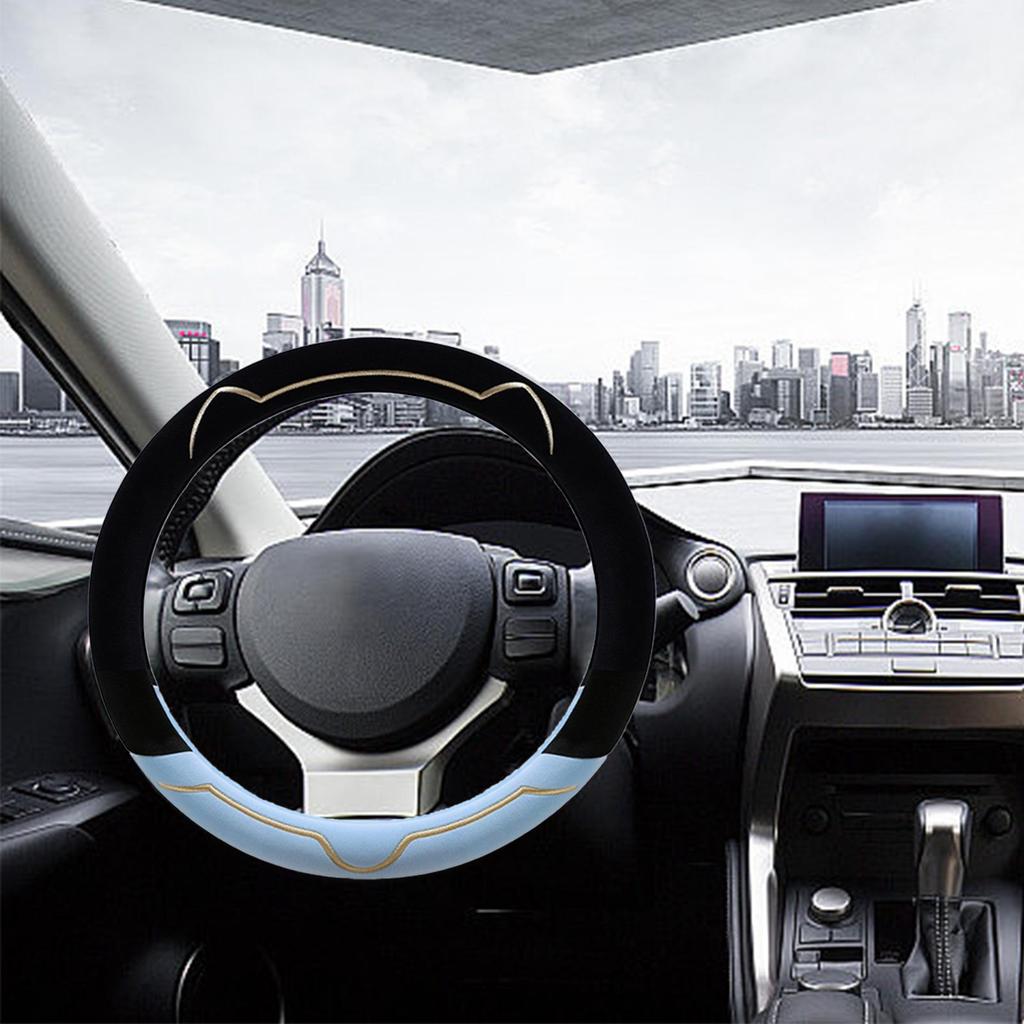 Steering Wheel Cover Cold Weather Non-Slip Plush Steering Wheel Protector Cover For Sedan Minivan Trucks Long Drive Road Trip