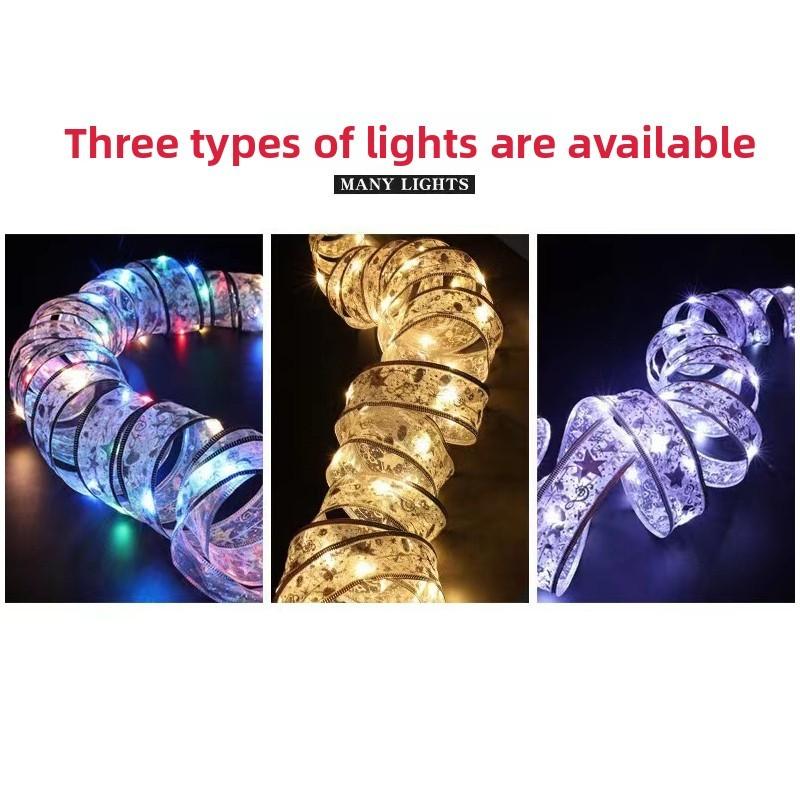 Christmas Led Ribbon Lights With Battery Box For Tree Decor And Festive Scene Lighting