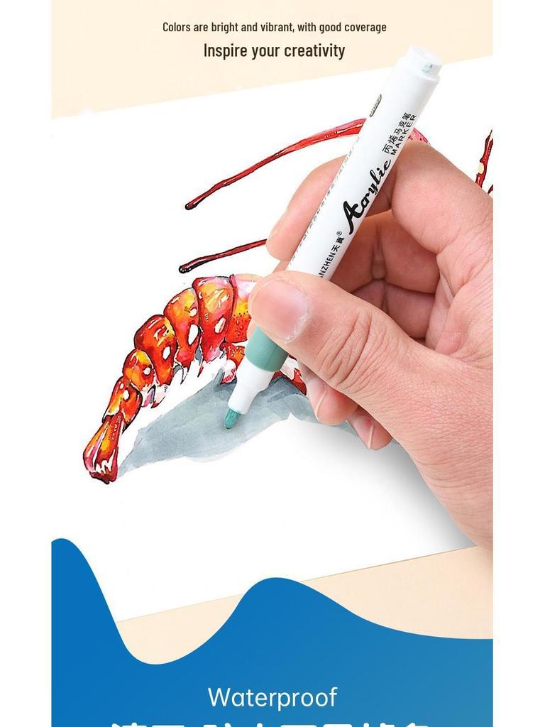 Opaque Acrylic Marker Set for Kids - Watercolor DIY Art Pens with Colored Refills, Ideal for Layering and Primary School Use