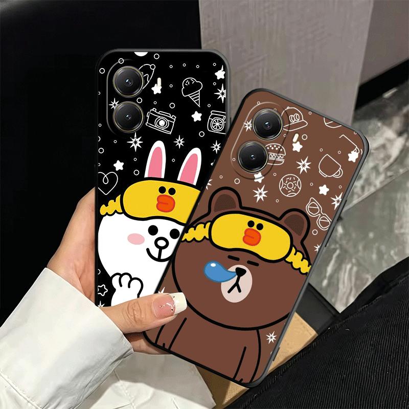 Cartoon Bear B-Browns C-Conys Soft Phone Case for Xiaomi Poco X5 X6 X7 X8 Pro Max X3 F7 F8 Ultra M8 M7 M6 M5 Redmi 15 15C 14C 13