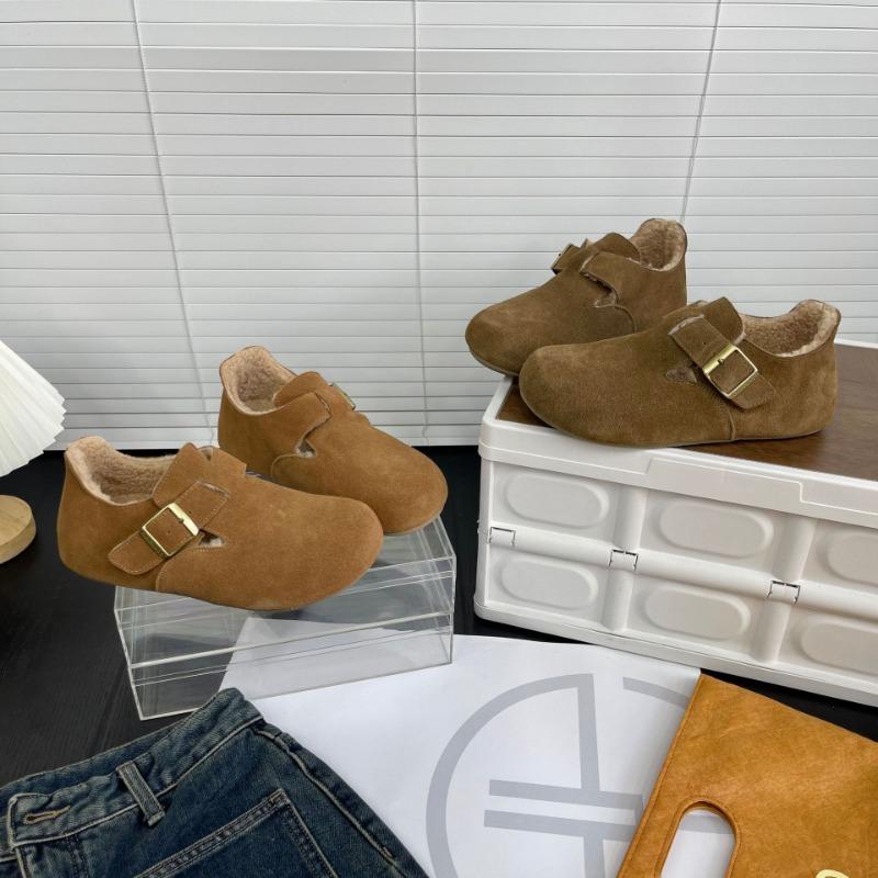 Edition autumn and winter thick-soled plush shoes women's shoes wear warm half-drag cotton shoes