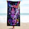 1PC Custom Name Kpop Girl Group Stars Beach Towel Highly Absorbent And Sand-Resistant Towel for Swimming, Pool, Yoga, And Travel Lightweight