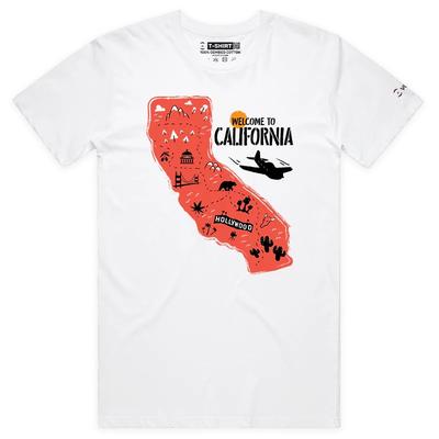 VOICEART Welcome To California Geography Map T-Shirt with Premium Graphic