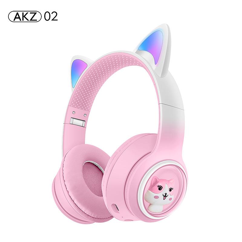 Leuchtendes Katzenohren-Headset Bluetooth-Headset Subwoofer Spiel E-Sport Kabelloses Headset