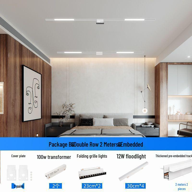 Pure White Recessed & Surface Mounted Magnetic Track Light - LED, No False Ceiling Needed