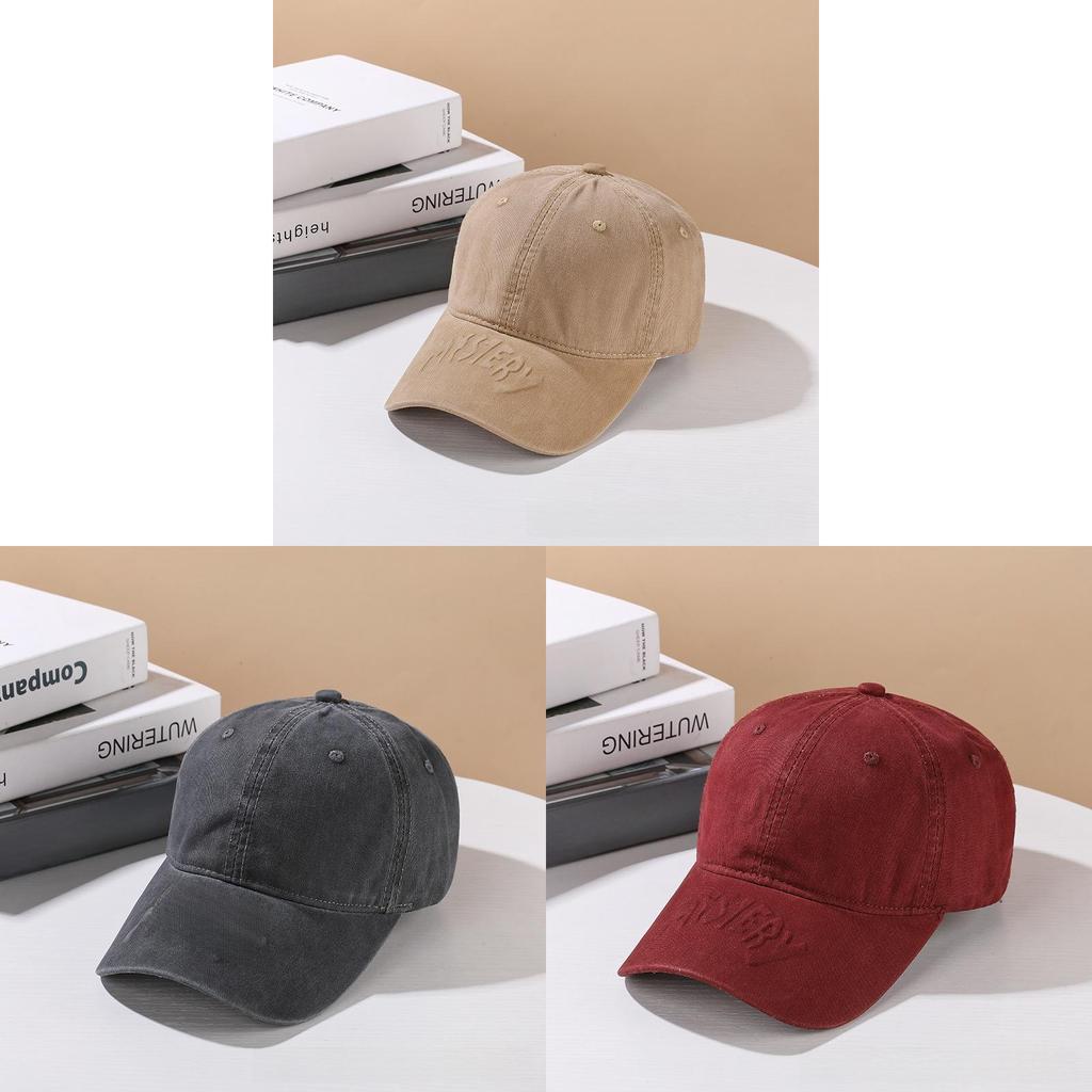 Style Letter Embroidered Cotton Baseball Cap With Sun Protection For Casual Wear