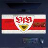 Custom Name,VfB Stuttgart Mouse Pad, Large Gaming Desk Mat, Non-slip XXL Mousepad for Laptop & Tablet, Mini PC Playmat with Stitched Edges