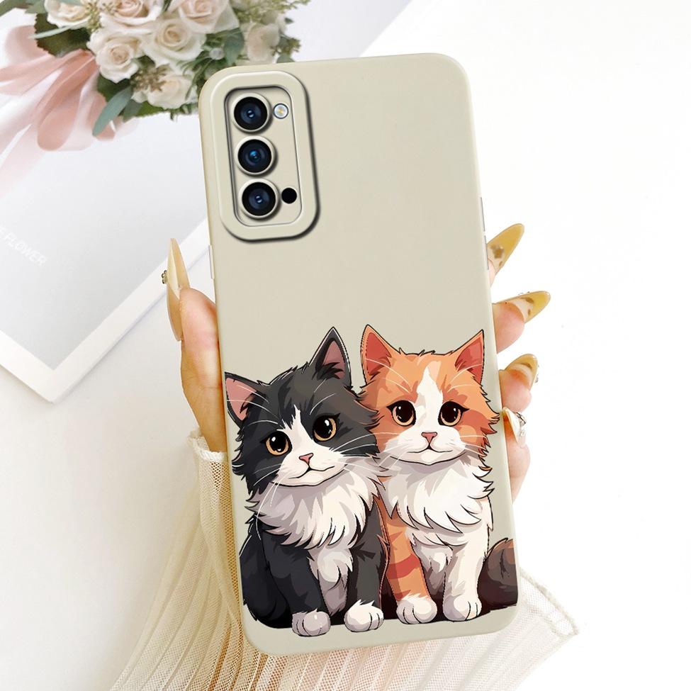 Pouzdro Pro Oppo Reno4 5G Kryt Módní Kreslené Roztomilé Vtipné Malované Silikonové Pouzdro Na Telefon Pro Oppo CPH2091 PDPM00 PDPT00
