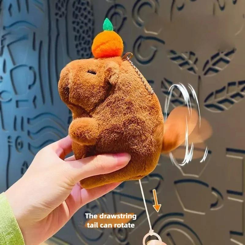 

1/2Pcs Animation Capybara Pendant Capybara Drawing Jitterbug Wings Bee Water Dolphin Keychain Plush Bee Doll Bag Hanging Ornaments