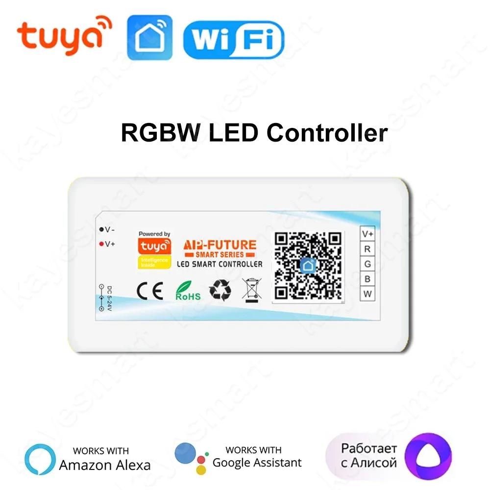 Tuya Smart WiFi LED-Controller DC5V-24V RGB/RGBW/RGBCCT Einzelne Farbe Dimmer LED-Streifen Fernbedienung Funktioniert mit Alexa Google Home