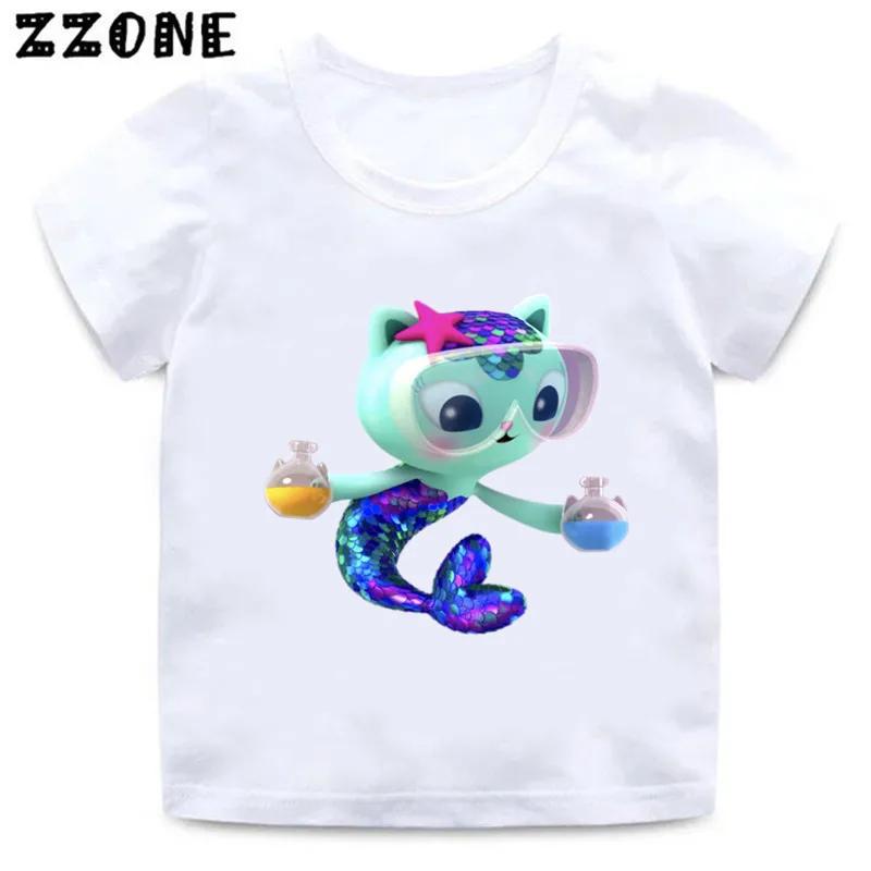 Girls Clothes Cute Gabbys Doll House Cartoon Kids Funny T-Shirts Baby Boys T Shirt Summer Short Sleeve Children Tops,ooo5456