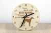Greyhound, English Greyhound - clock with dog, wooden clock with engraving, personalised clock by Art-Dog