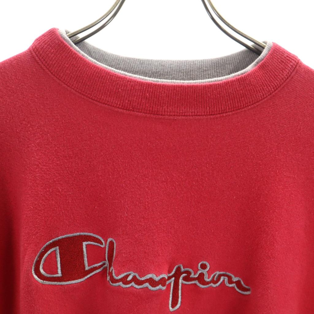Champion 90s Old USA Made Embroidered Tag Long Sleeve Double Collar Reverse Weave Sweat Men's Used