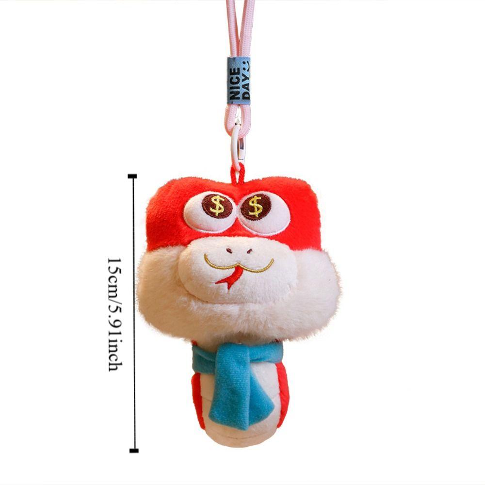 Multi Purpose Mascot Snake Keychain Comfortable Key Pendant Doll Snake Plush Doll  2025 New Year