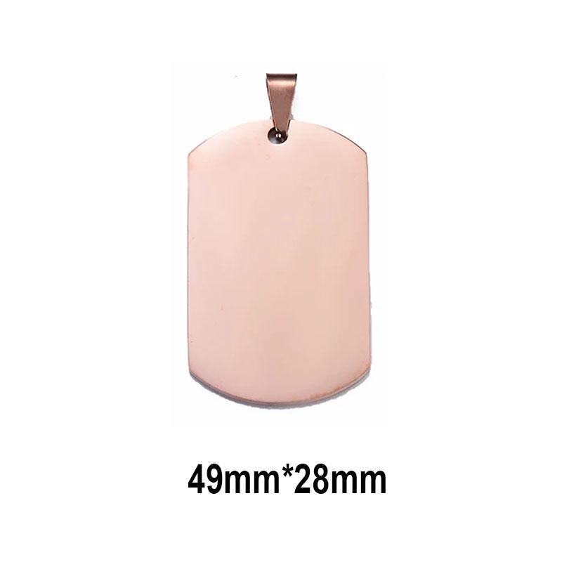 5Pcs Whole Sale 7 Colors Military Tag Men Jewelry Stainless Steel Necklace Pendant High Polished Necklace