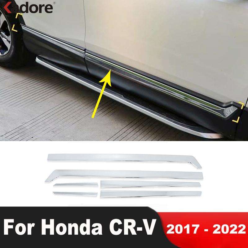 

Для Honda CRV CR-V 2017 2018 Хромированная накладка на кузов боковой двери, полоса молдинга линии панели двери, аксессуары
