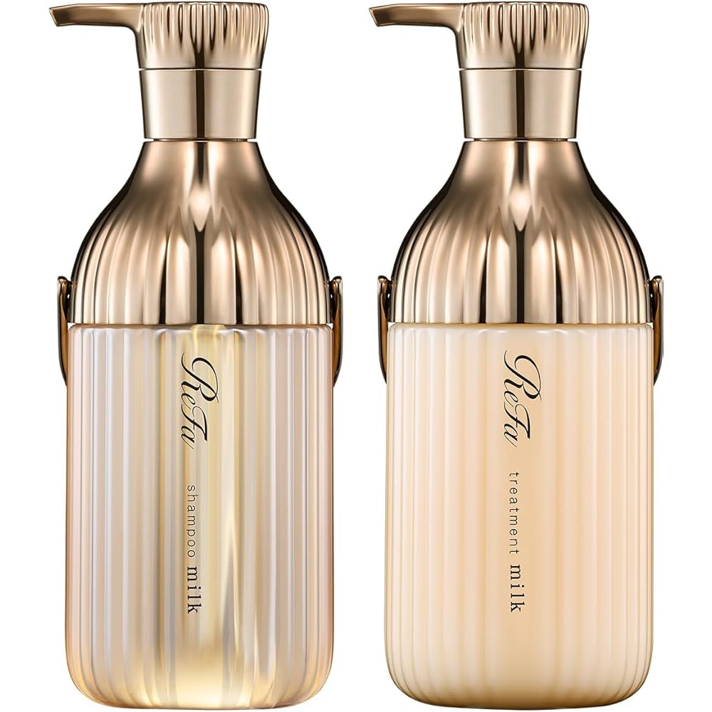 ReFa MILK PROTEIN White Amber Milk Tea Shampoo and Conditioner Set 300ml