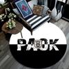 PAOK pattern round rug,Carpet Rug for Living Room Bedroom Playroom ,Non-slip Floor Mat,Holiday Gifts and Birthday Gifts.