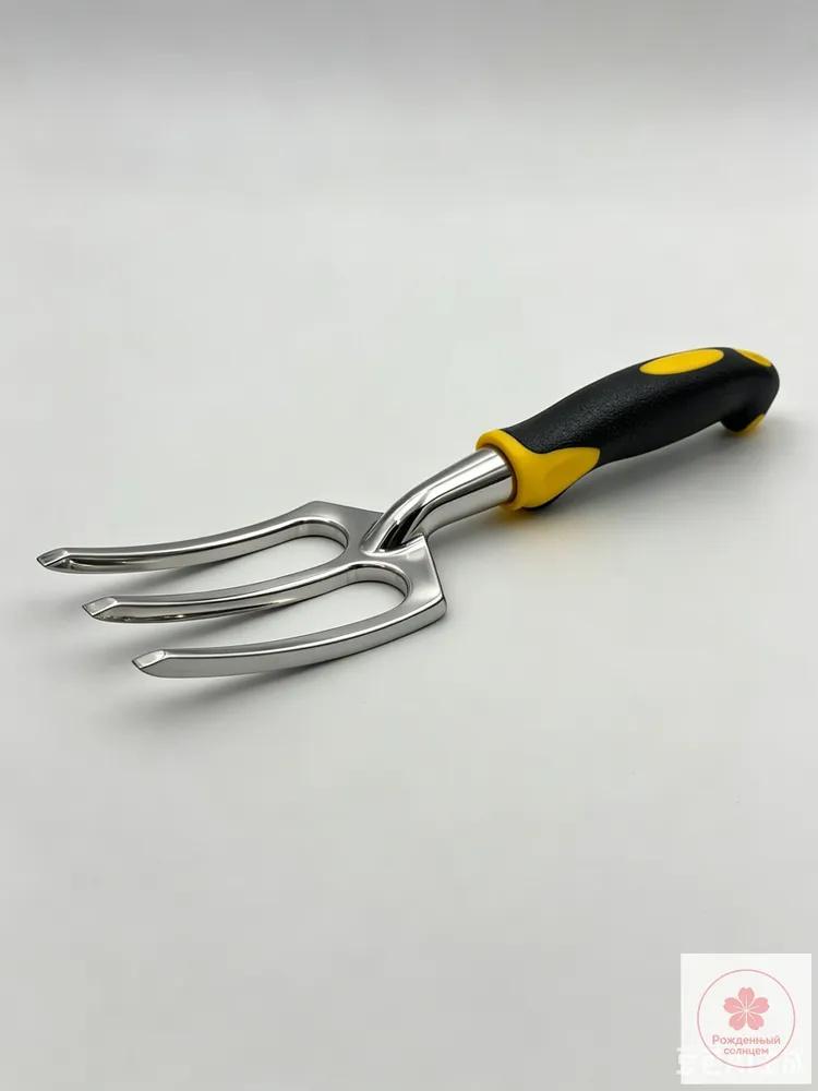 Stainless Steel Garden Hand Fork Tool with Ergonomic Handle for Weeding Digging and Soil Aeration Durable and Rust-Resistant Gardening Tool
