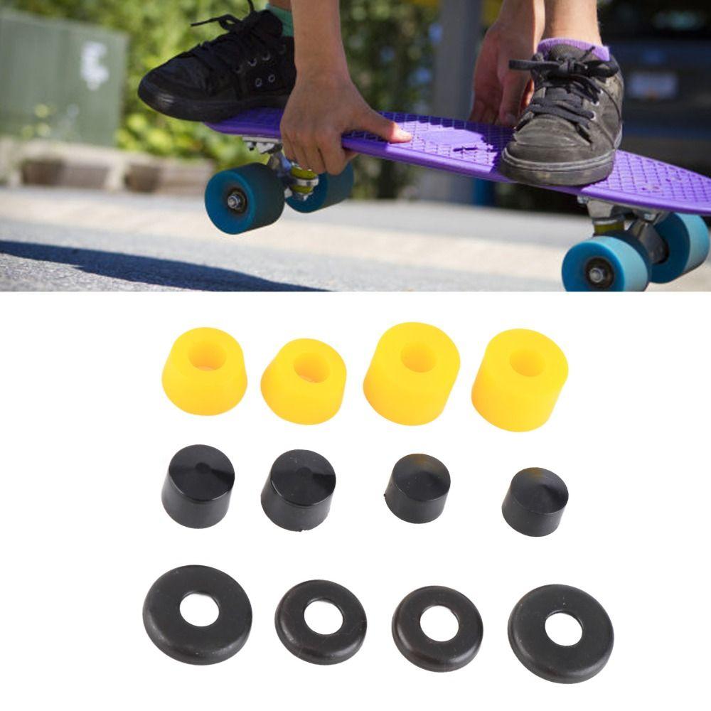 Hållbar 90A Skateboard Stötdämpningssats PU Lättviktiga Dämpande Bussningar Skateboard Bussningsset 4 Hjulsskateboard