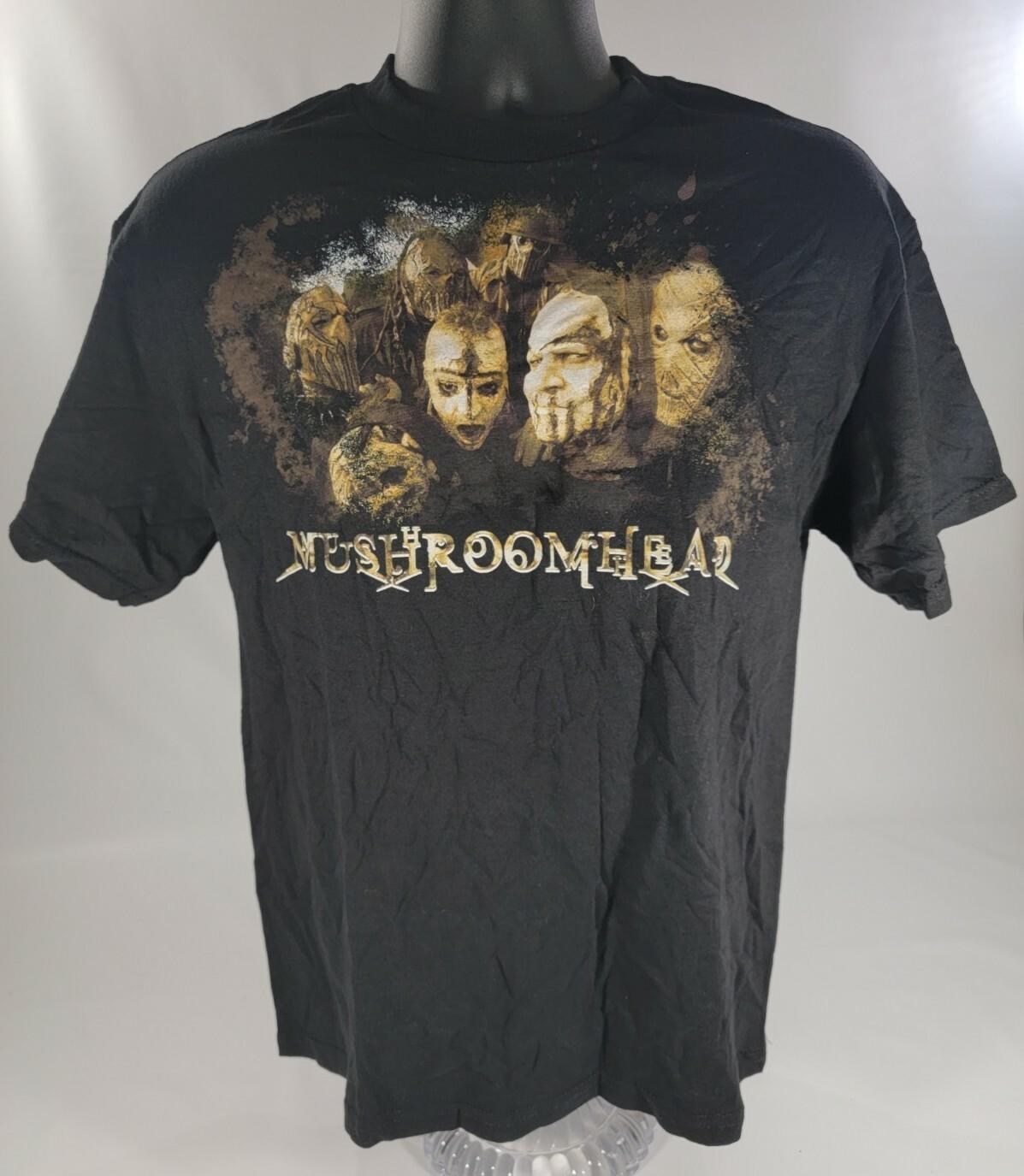 VTG 90s 2000s Mushroomhead Heavy Nu Metal Black 2 Sided T Shirt Sz M Rock XXXXL