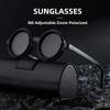 New ND Adjustable Zoom Round Frame Sunglasses Neutral Fashion UV400 Outdoor Driving Fishing Steampunk Style