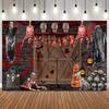 Gruselige Halloween-Themen-Fotografie-Kulisse Horror-Krankenhaus Blutiges Spukhaus Halloween-Party-Foto-Hintergrund-Dekor-Banner13