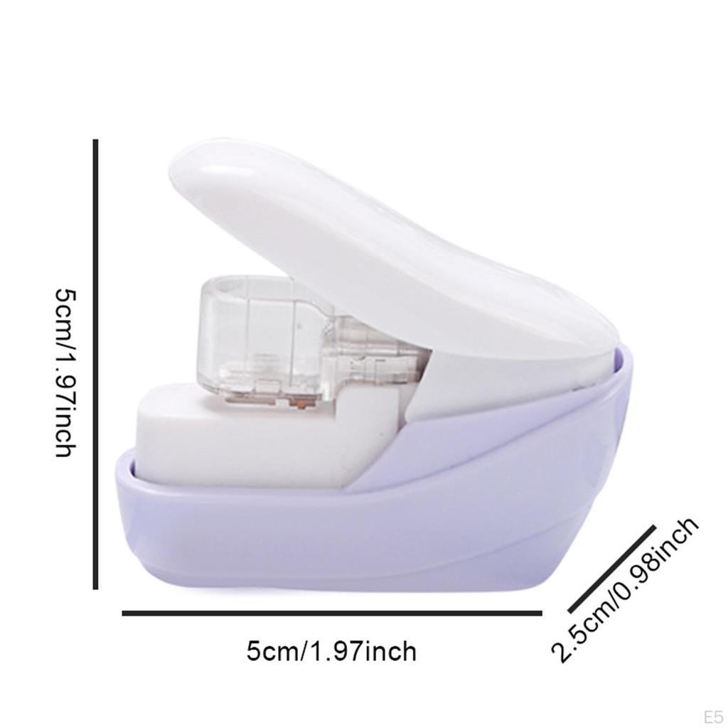 Cartoon Needleless Staplers for Easy Storage And Transport Small Office Tools Classroom