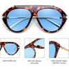 Retro Aviator Round Sunglasses for Women Men Trendy Oversized Vintage Metal Sun Glasses INS Popular Ladies Beach Shades UV400