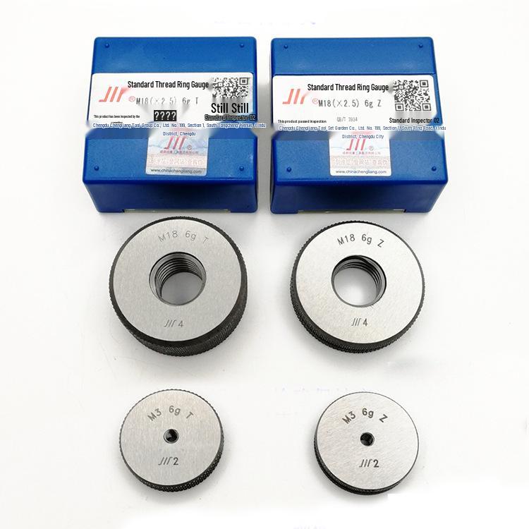 Metric M Thread Ring Gauge, External Thread Go/No-Go, Accuracy 6g/6h, Pre-plating & Thread Limit. M11*1-6g