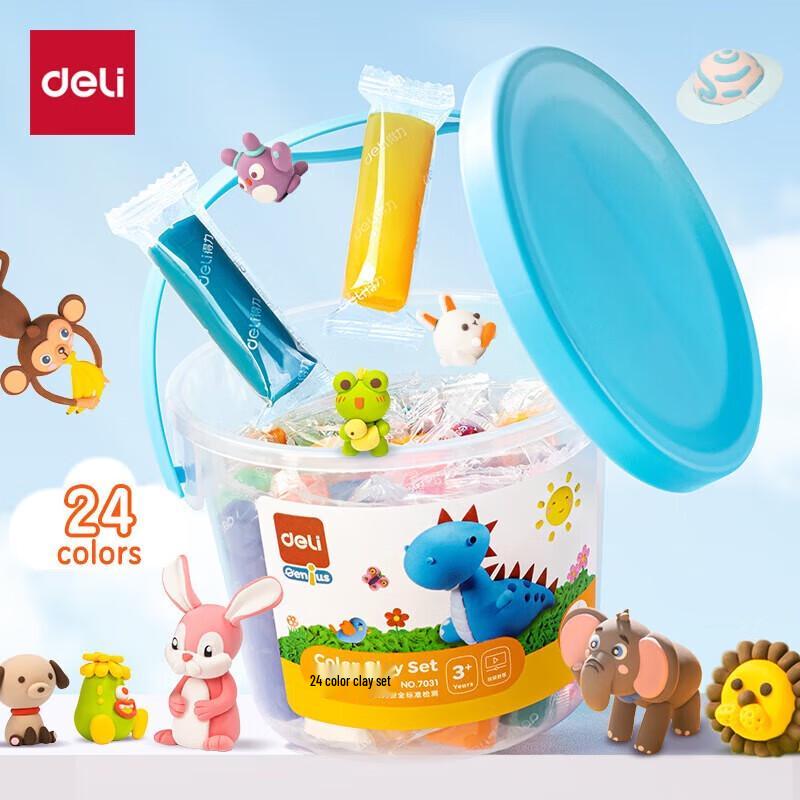 Deli 7031 24-Color Ultra-Light Clay Set