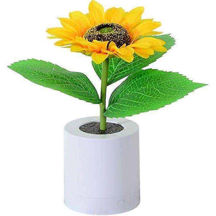 Creative Bedroom Table Lamp USB Rechargeable Artificial Sunflower Home Bedside Decor Kids Girlfriend Birthday Gift Night Light