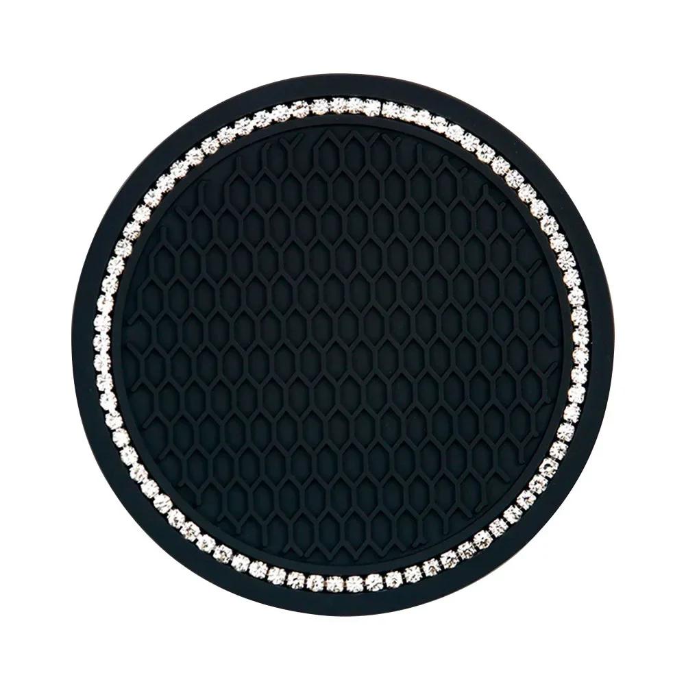 

Новый Автомобильный Нескользящий Подстаканник с Бриллиантовыми Стразами Блестящая Декорация Автомобильный Интерьер Подставка для Чашки Бутылки Противоскользящий Резиновый Коврик Автоаксессуары