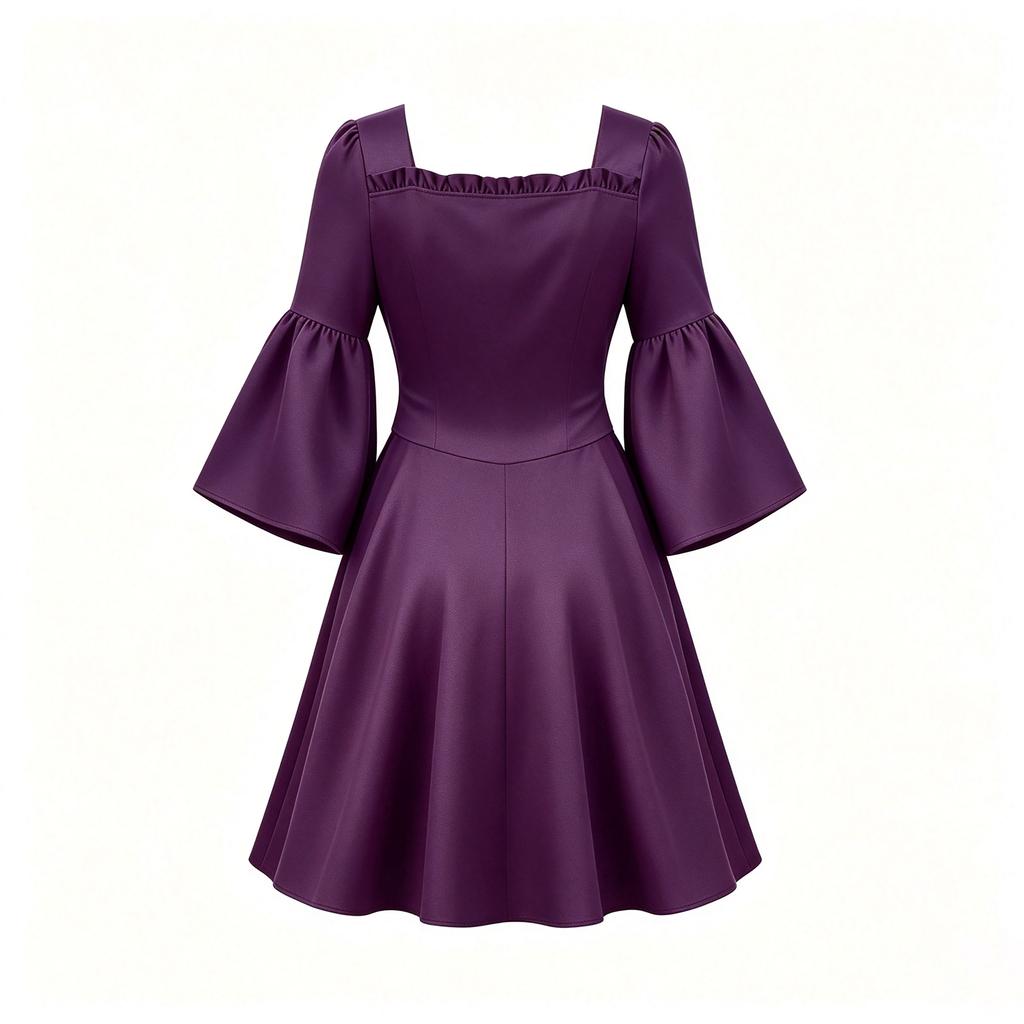 Women's Casual 3/4 Bell Sleeve Dress for Everyday Wear