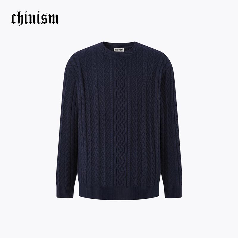 CHINISM Men s Casual Embroidered Pullover Sweater 2XL
