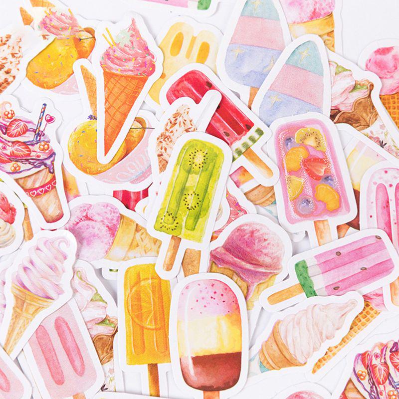 50pcs/box Ice Cream Paper Seal Stickers Scrapbooking DIY Diary Album Labels T Ao 50pcs/box Ice Cream Paper Seal Stickers Scrapbooking DIY Diary Album Labels T Ao