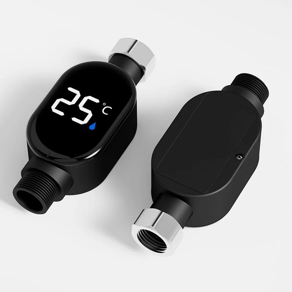 Black Bathroom Led Display 0℃~99℃ Home Water Shower Thermometer Water  Accurate Temperature Measurement Smart Meter Bathroom