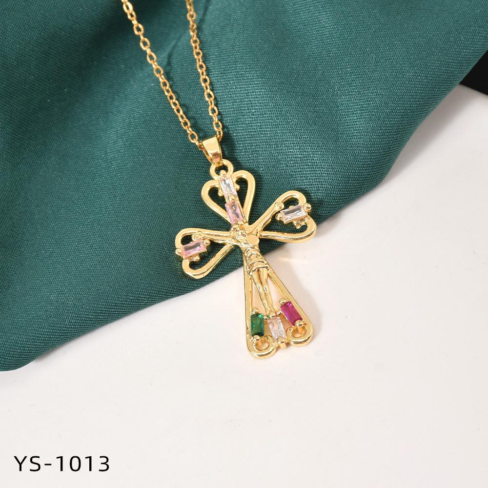 Fashion Trendy Titanium Steel Cross Necklace Women Luxury Versatile Accessory